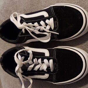 Little Kids Vans Black/White Little Kids Size 13